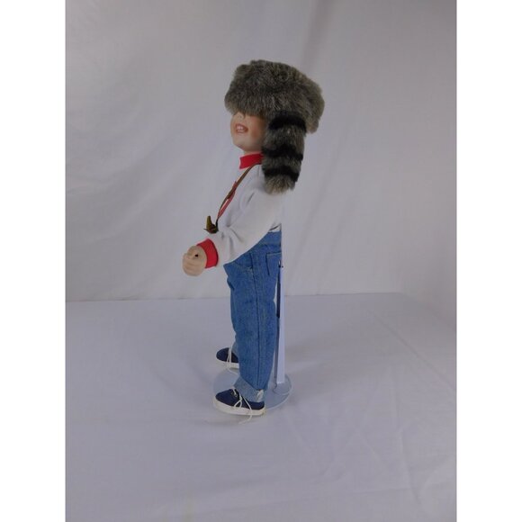 SALE Vintage Disney Doll Tina Tewell Boy Coonskin Cap Mickey Balloon Porcelain 5 - Picture 6 of 12